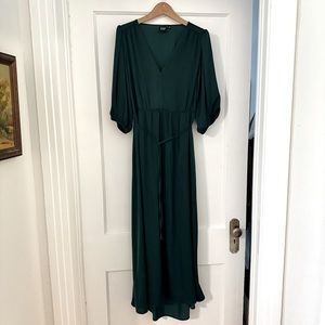 Gap Midi Green Dress Open Back